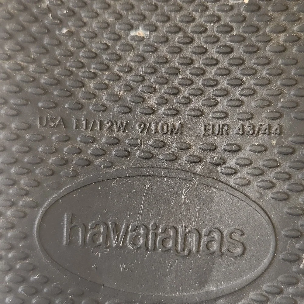 HAVAIANAS slides men's size 9/10 EUC black